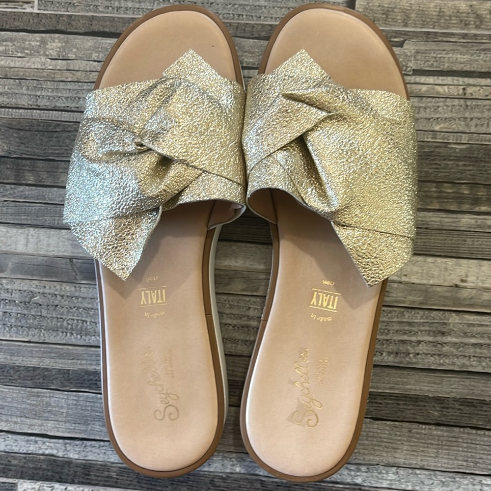 Seychelles metallic gold sandals